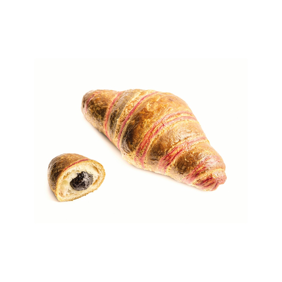 Dvoubarevný Croissant Rovný S Lesními Plody